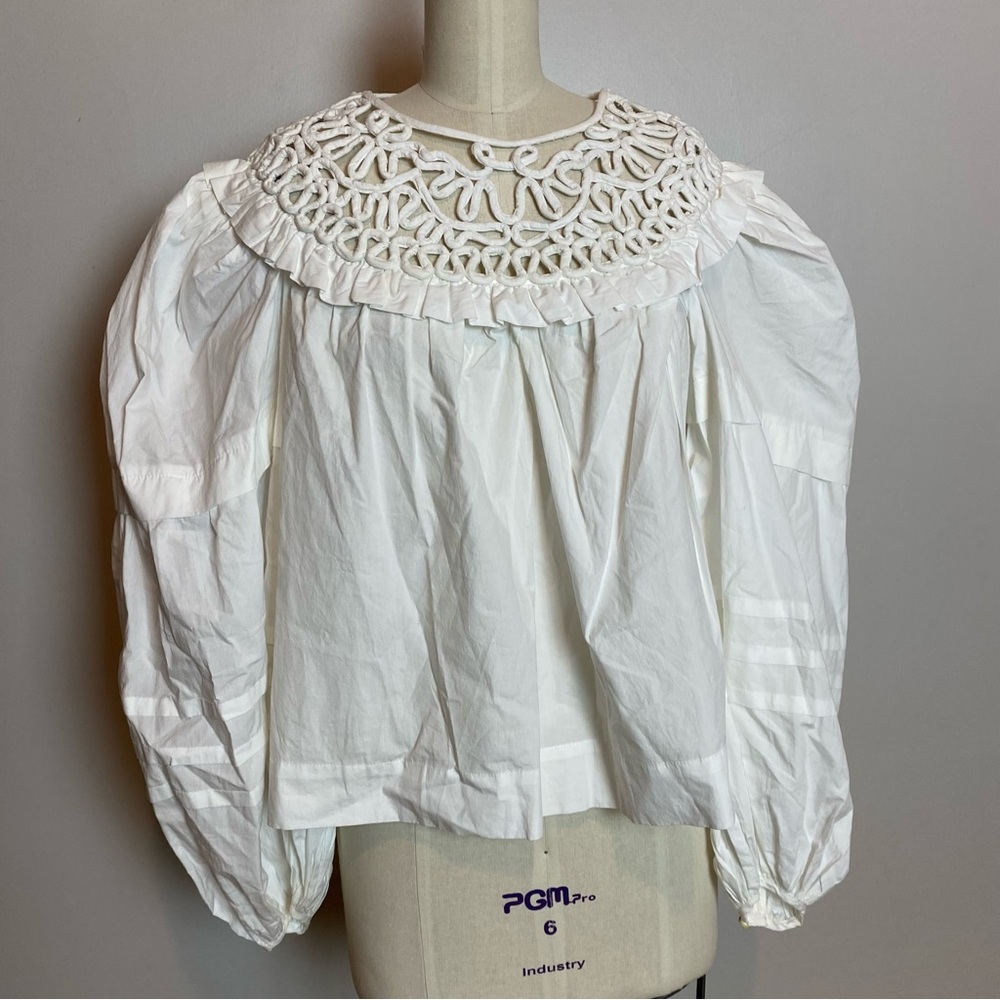 Sea New York White Lace Detail Top